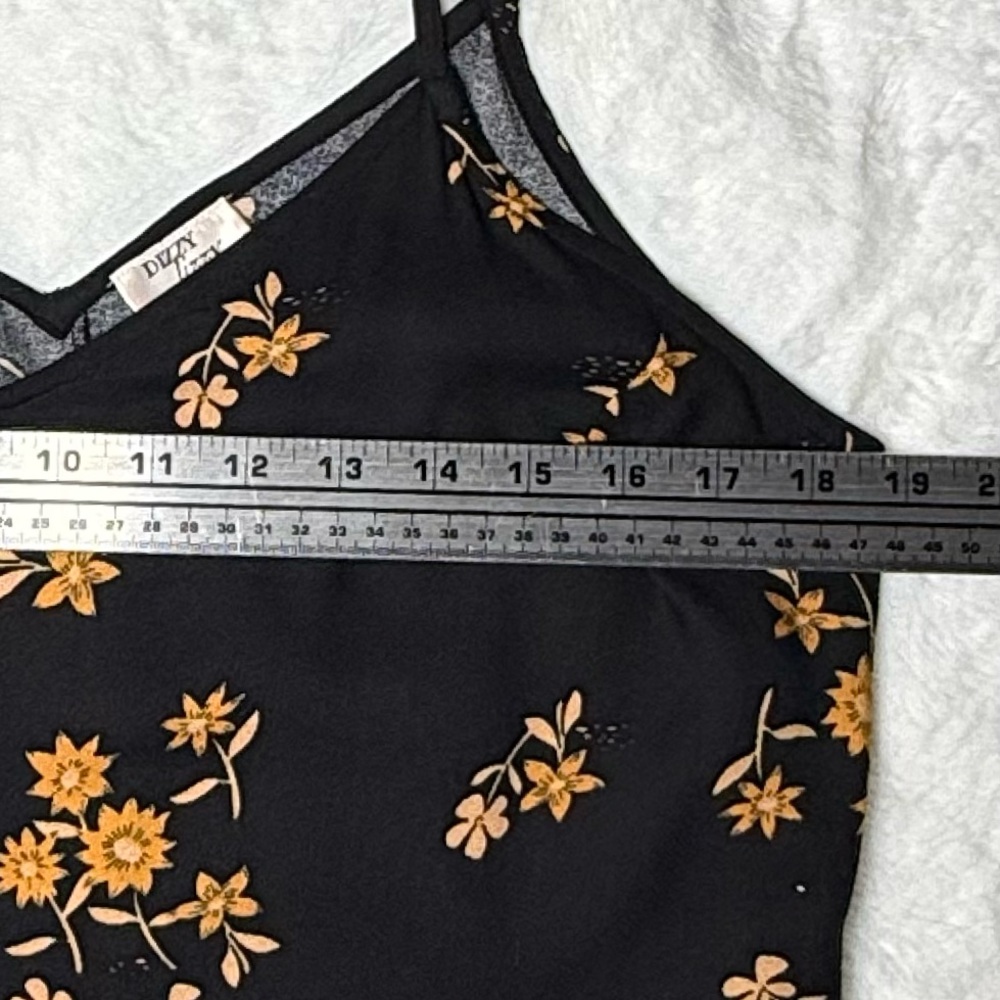 Dizzy Lizzy Tea-Length Double Slit Dress With Adjustable Straps - Picture 14 of 14